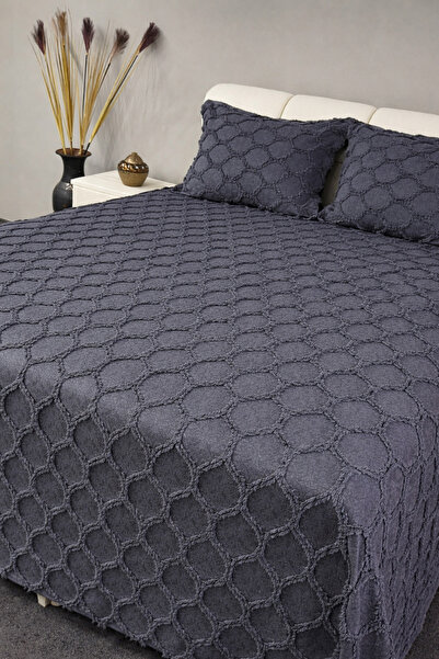 d'niss home touch of nature in your home Honeycomb Patterned 3 Piece Double B...