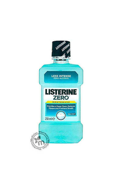 Listerine Zero Mouthwash Milder Taste Mint Flavor, 250ml