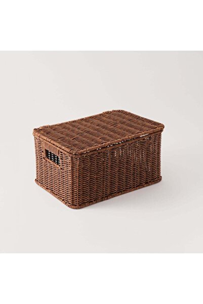 homez Synthetic Plastic Basket, Brown