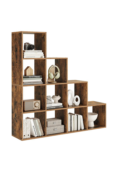 Mahmayi وحدة تخزين خشبية من VASAGLE مكونة من 10 مكعبات بتصميم درج - خزانة كتب...