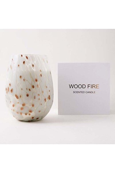 homez شمعة كبيرة في برطمان أبيض وذهبي مع علبة هدايا، قطرها ١٥ سم وارتفاعها ٢٢...