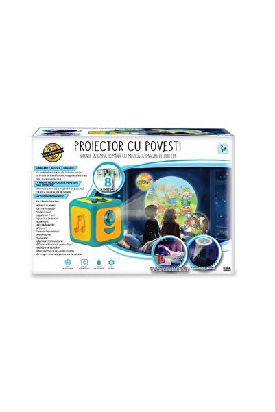 MAXISHOPSRL Projector with stories and music for children, in Romanian, 8 Discs