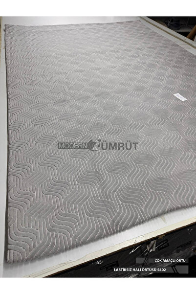 Zümrüt Ev Tekstil Lastiksiz Kaymaz Halı Örtüsü – Yıkanabilir Desenli Halı Kor...