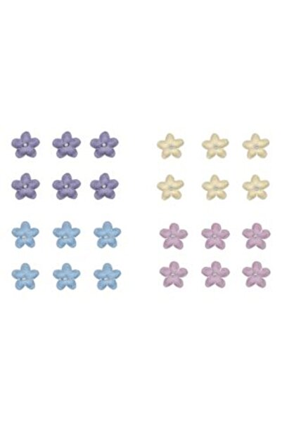 SHOPIENS Autocolante decorative multicolore cu flori 2 cm - 24 buc