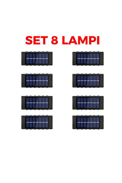 NO BRAND SET 8 LAMPI BIDIRECTIONALE, 15CM, 12 LED-URI