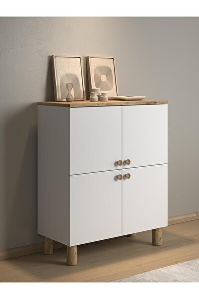 Wood'n Love Nora Bohem Konsol Ayakkabılık Çok Amaçlı Dolap Mutfak Dolabı 90 C...