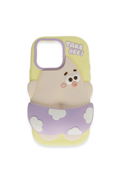 eco port غطاء حماية لهاتف آيفون 15 برو ماكس من السيليكون بشخصية بوكى - نمط 5