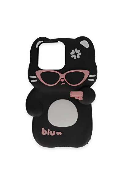 eco port غطاء حماية لهاتف آيفون 15 برو ماكس من السيليكون بشخصية بوكي - نمط 1