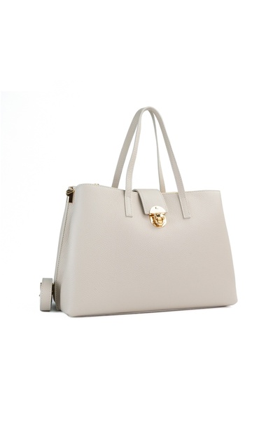 Posete Fagaras Noelle Leather Purse - BEIGE, Casual Bag Made of Genuine Leath...