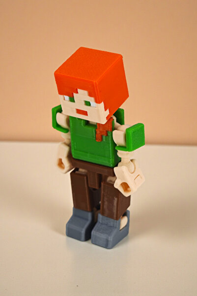 Hunga Minecraft | Alex | Oynar Eklemli Figür | Özel Sergileme Standlı