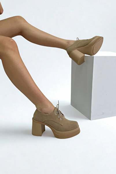 inizio Ten Suede Thick Heeled Shoes P9092