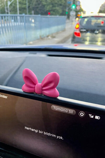 BaBaWoSs زينة توربيدو على شكل فيونكة وردية - إكسسوارات داخل السيارة فيونكة زخ...