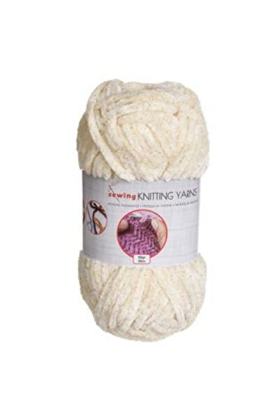 SHOPIENS Cremă de fire de tricotat cu fir auriu 50 g