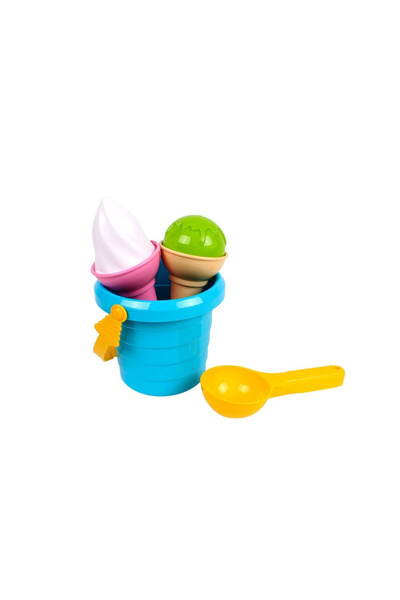 Three top online Ice Cream Sand Set Blue Bucket Spoon