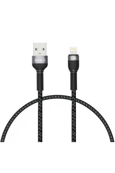 Giz Story Black Shira Series Lightning USB Cable 30 Cm-Gzst