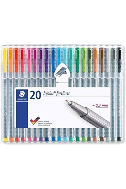 Staedtler مجموعة أقلام تحديد رفيعة مثلثة الشكل من تريبلس، تحتوي على 20 لونًا ...