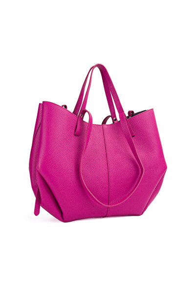 Posete Fagaras Mirai Leather Purse - Fuchsia, Casual Bag Made of Genuine Leat...