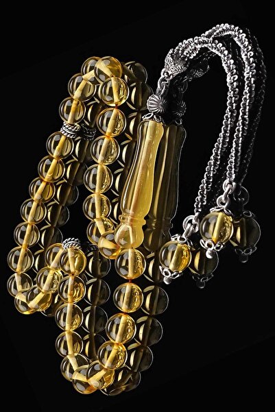 TESBİHCİBABA Baltık İncisi Saçaklı Tasarım Parmak Damla Kehribar Tesbih