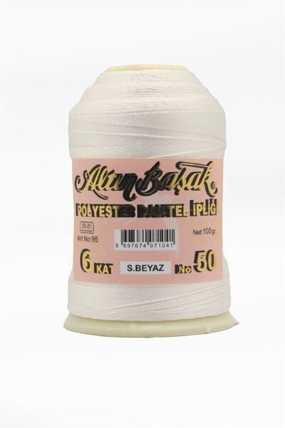 Altınbaşak Altın Başak Polyester Dantel Ipliği 6kat 100 Gr NO:50 RENK NO:ŞEKE...