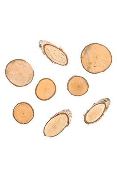 SHOPIENS Σετ Ξύλινοι Δίσκοι για DIY Δημιουργίες 5,5 cm-6,5 cm - 8 τεμ.