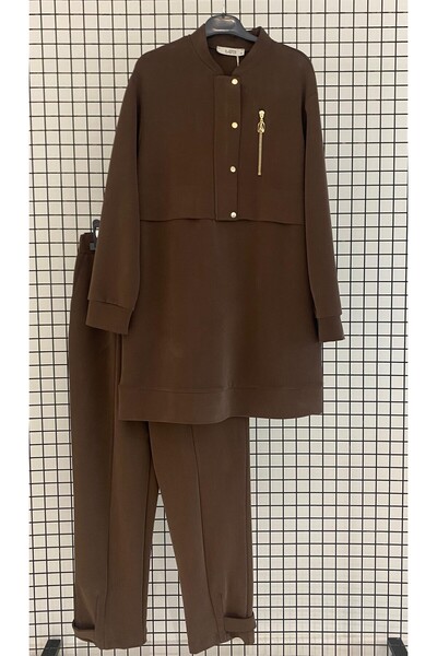 Armine Set de două piese sezonier din țesătură de viscoză, cu detalii cu ferm...