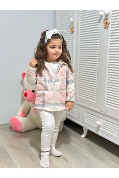 RÜYA KİDS Girl's lumberjack shirt 3-piece set
