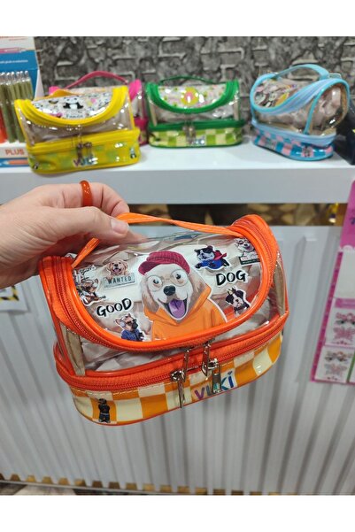 senacacollection Husă transparentă pentru creioane, cu model, de dimensiuni m...