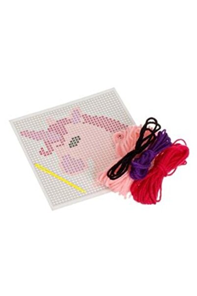SHOPIENS Set de broderie unicorni 14 x 14 cm