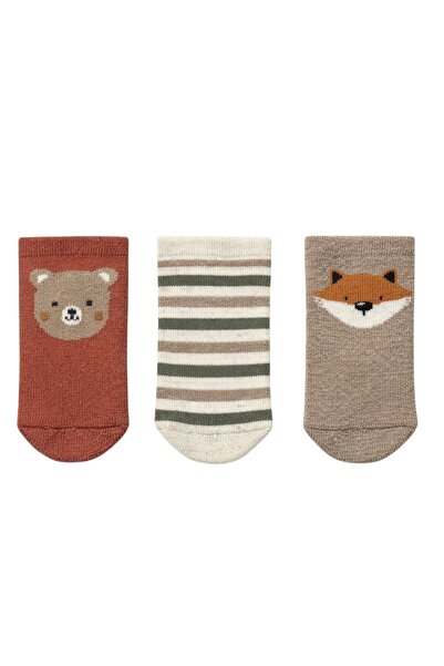 JUST SOCKS Newborn Baby Towel Cotton Socks 3 Pairs