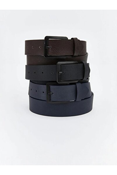 LC Waikiki Curea pentru bărbați cu aspect de piele, set de 3 (S6)