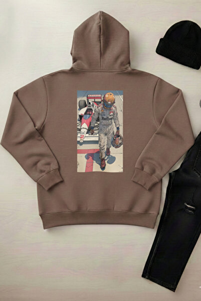 OXVİN Pi̇lot - Unisex Hooded Kangaroo Pocket 3 Thread Puff (with Fleece Insid...