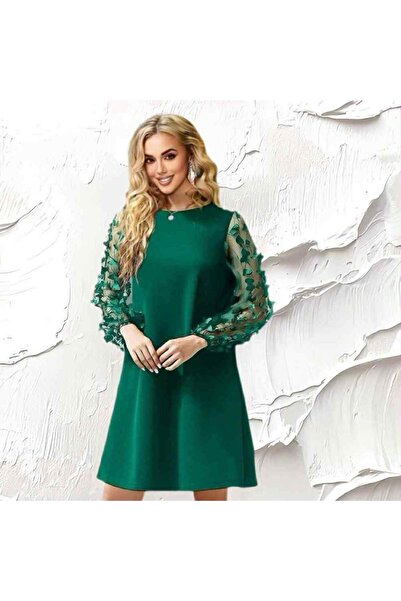 Chanttal FLORAL TULLE SLEEVED DRESS