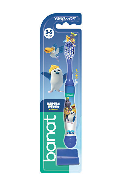 Banat Kaptan Pengu Lisanslı Çocuk Diş Fırçası