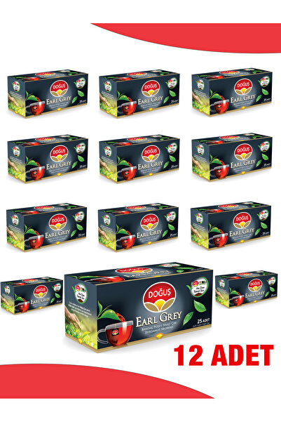 Doğuş Çay Doğuş Earl Grey 25’li Bardak Poşet Çay 12 Adet Koli