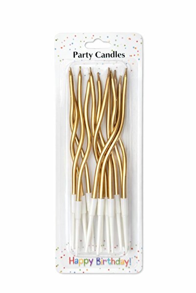 Vivian Fireworks Group Lumânări Aniversare Răsucite din Parafină, Set 12 Bucă...