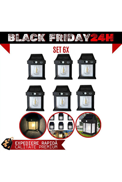 NO BRAND Set 6 Lampi Solare LED RETRO