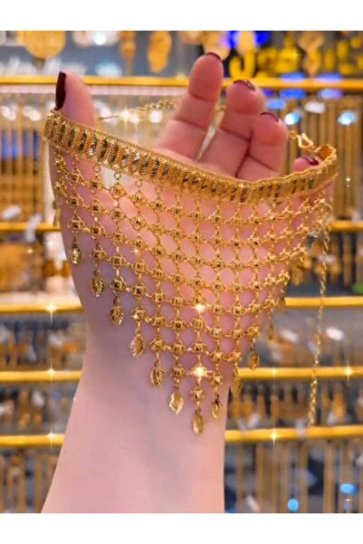 Generic Luxury Gold-Plated Mesh Choker with Tassel Pendants - Statement Jewel...