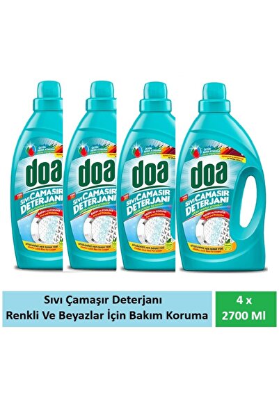 Doa Sıvı Çamaşır Deterjanı Renkliler Ve Beyazlar Bakım Ve Koruma 4 X 2700 Ml