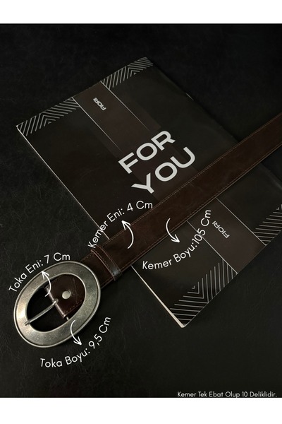 Fiori Women's Faux Leather Oval Buckle Belt, Jacket Belt, Shirt Belt, Dress Belt