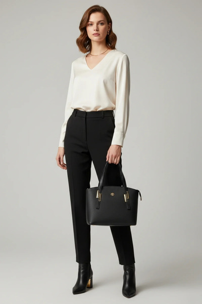 Walkenzo 3548 Women's Multi-Compartment Comfortable Use Hand & Shoulder Bag