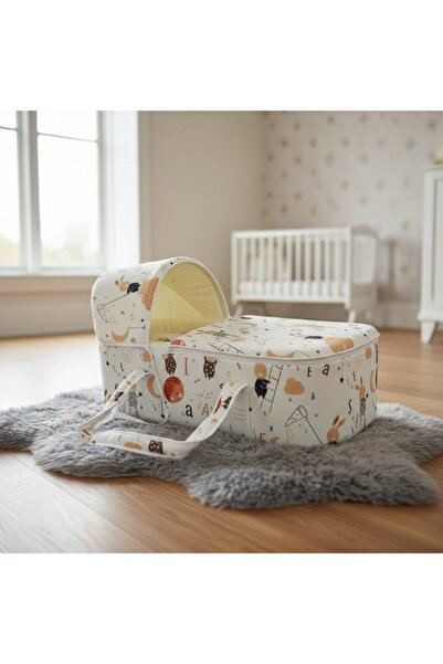 Al Fajr Babys Portable Baby Moses sponge box with Hood – Soft Cotton Carrycot...