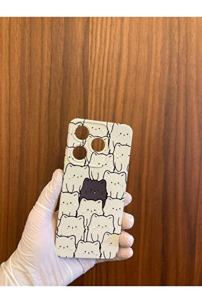 Newon Realme C61 Cat Printed Inside Velvet Premium Silicone Phone Case (Rmx3930)