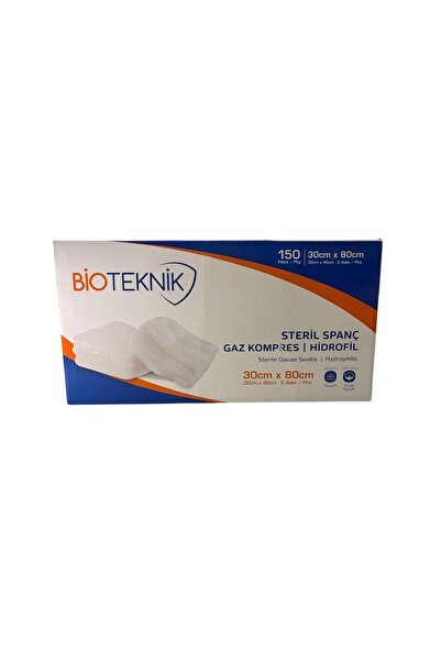 Bioart BİOTEKNİK STERİL GAZLI BEZ 30X80 CM KUTU İÇERLİĞİ 150 ADET