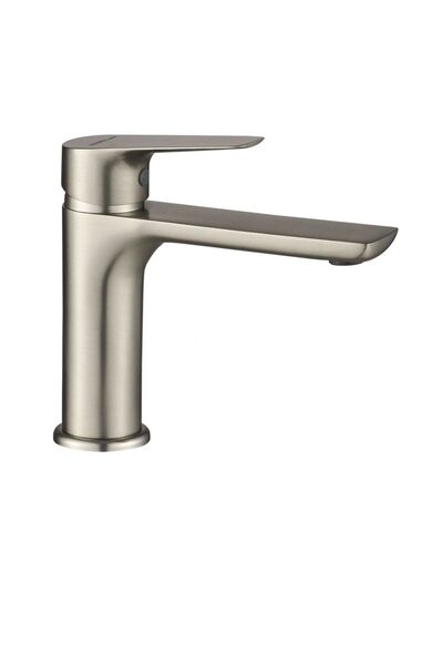 Milano Luxe Bayz Basin Mixer - Durable Brass, Sleek Brushed Nickel Finish bat...