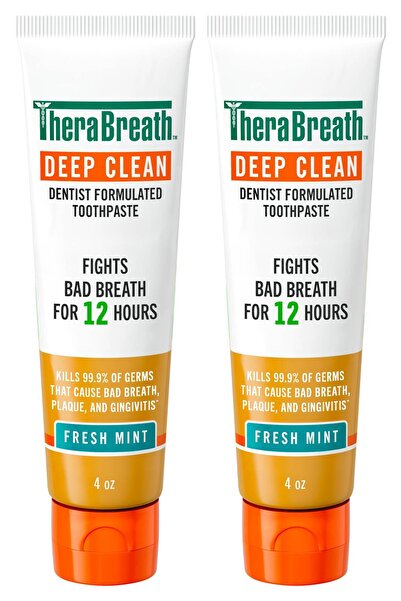Thera Breath معجون أسنان ديب كلين بنكهة النعناع المنعش، عبوة من قطعتين 2×113 ...