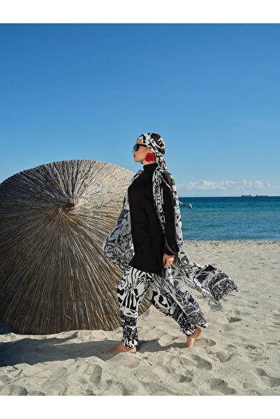 ALFASA Roseli Patterned Hijab Swimsuit - Alf26649