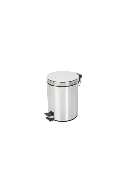 Plastor Round stainless steel waste bin with pedal 20 l