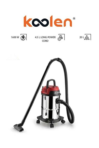 Koolen مكنسة كهربائية رطبة وجافة سعة 20 لترًا بقوة 1600 واط