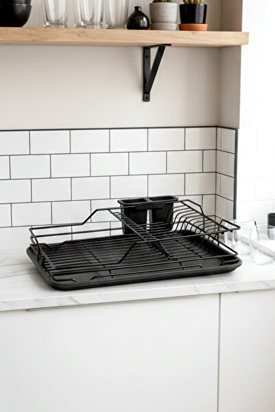 Kitchen Life Tek Katlı Bulaşıklık Bardak Tabak ve Çatal Kaşık Kurutmalık Taba...