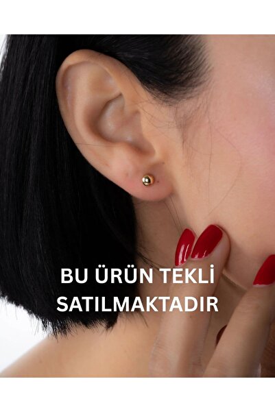 YCL JEWELLERY (TEKLİ) 8 Ayar Altın Top Küpe 4mm